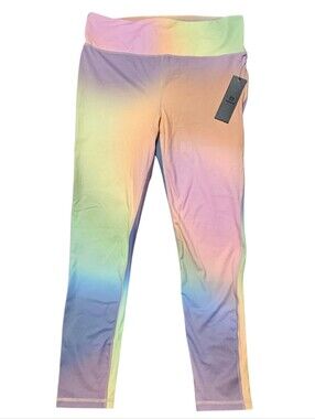 Mono B Ombre Pastel Rainbow Leggings  Women's Size 1XL Workout Athleisure Yoga